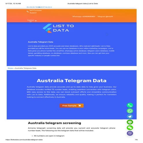 Australia Telegram Data Australia Telegram Data.pdf