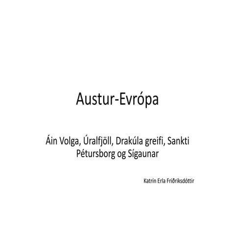 Austur evrópa | PPTX