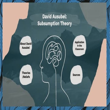 Ausubel Subsumption Theory and its use in the classroom | PPTX
