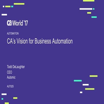 CA's Vision for Business Automation