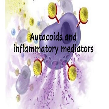 Autacoids and inflammation In Pharmacology | PDF