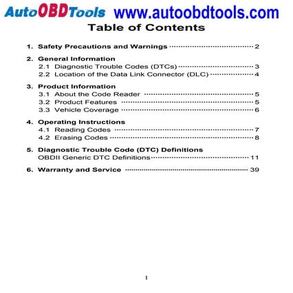Autel maxscan-gs100-scan-tool-user-manual