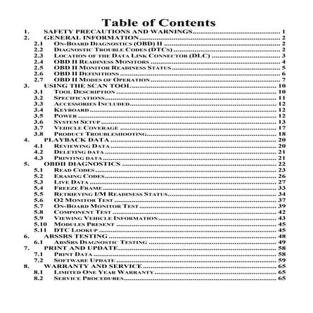 Autel Autolink AL619 User's Manual