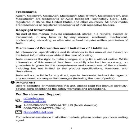 Autel Maxidas DS808 User Manual
