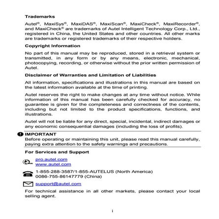 Autel MaxiLink ML629 User Manual