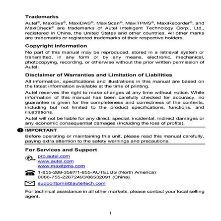 Autel MaxiPro MP808TS User Manual