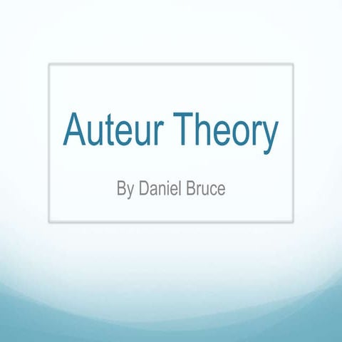 Auteur Theory