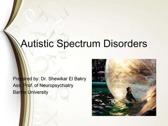 Autism Spectrum Disorder (ASD) Presentation | PPT
