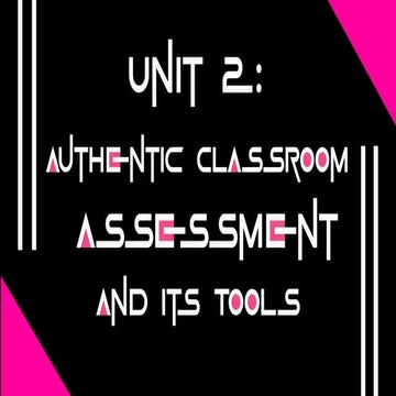 Authentic-Classroom-Assessment Learning 2