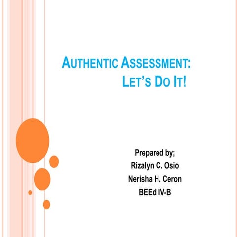Authentic assessment let's do it!