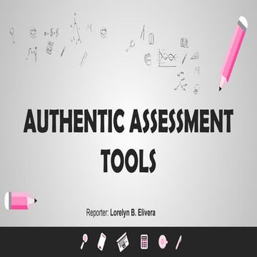 Authentic Assessment Tools | PPTX
