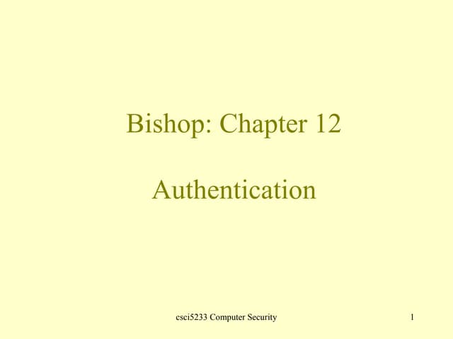 Authentication