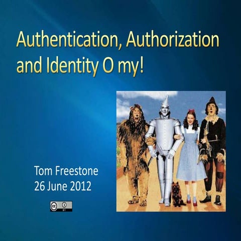 Authentication, authorization and identity o my!