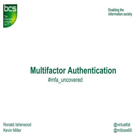 Multifactor Authentication