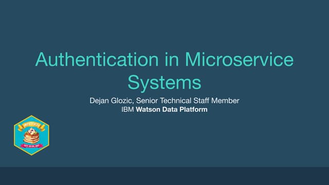 Authentication in microservice systems - fsto 2017