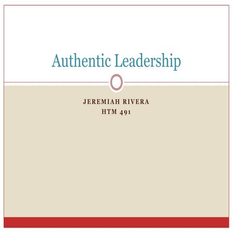 Authentic Leadership