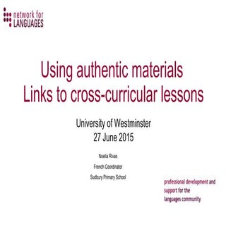 Authentic materials and CLIL