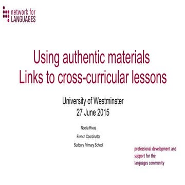 Authentic materials and CLIL