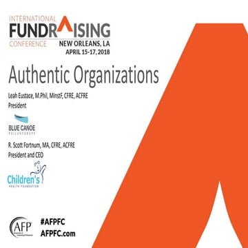 Authentic Organizations