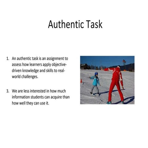 Authentic tasks