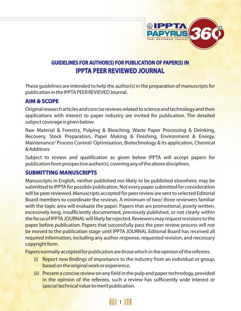 Call for Paper and Presentation | PDF