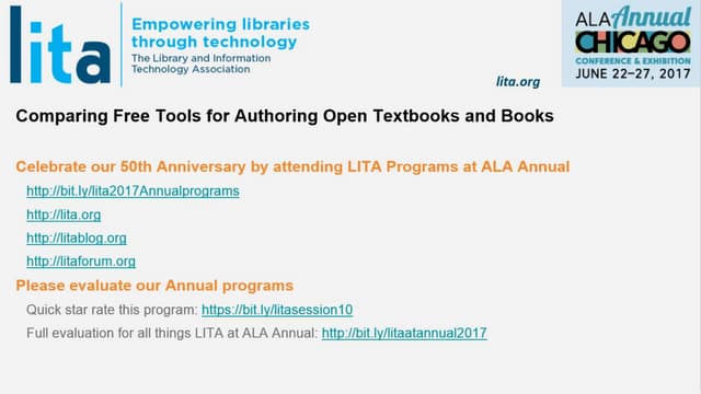 Authoring open books at ALA Annual 2017
