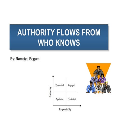 Authority flows from who knows