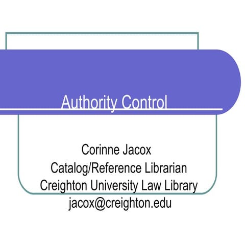 Authority Control