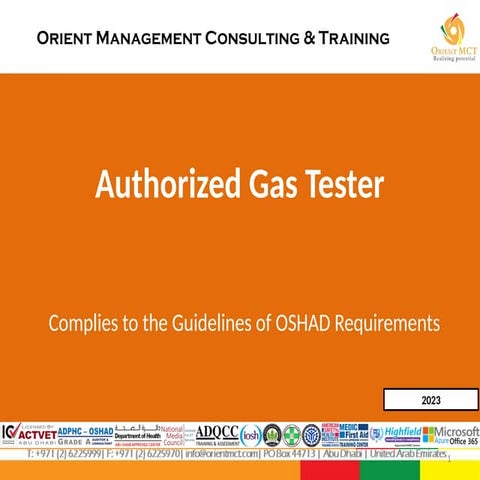 Authorized Gas Tester for all workplaces