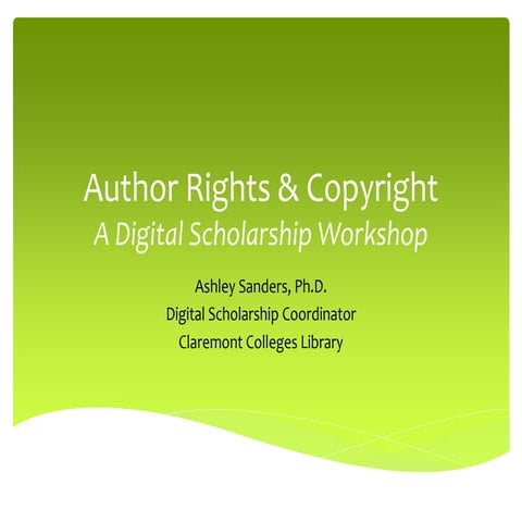 Retaining Author Rights Workshop