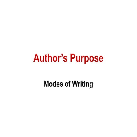 Author's Purpose ENGLISH 6 powerpoint persuade entertain | PPT
