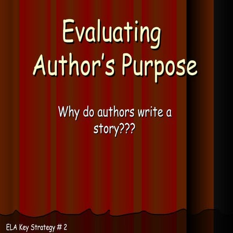 Author's purpose