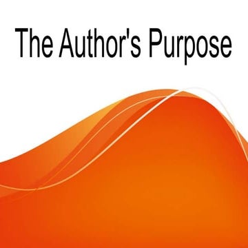 Author's Purpose