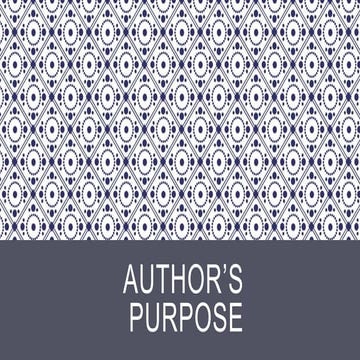 English Lesson: Author’s Purpose