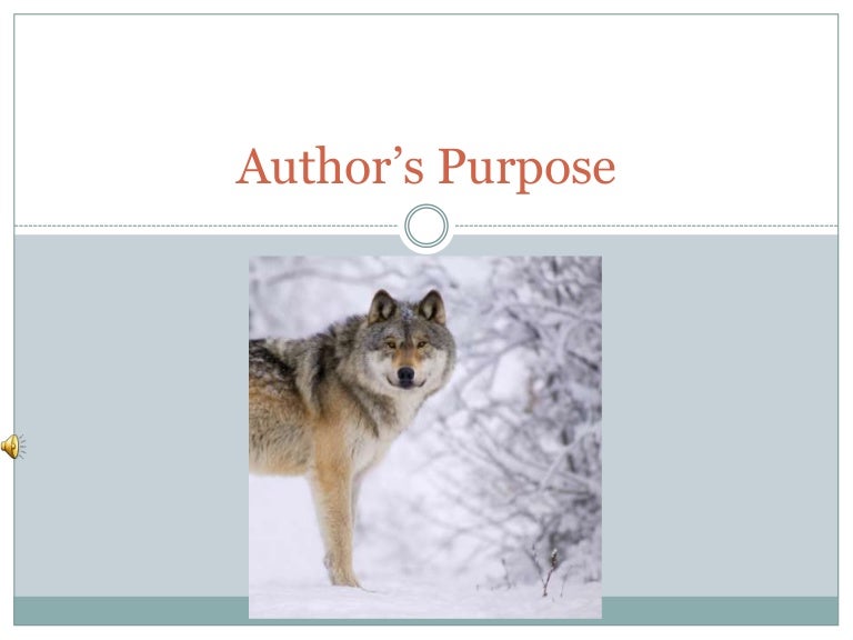 Author’s purpose 8th grade