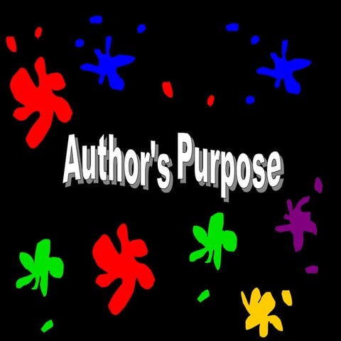 Author's purpose ppt 2013