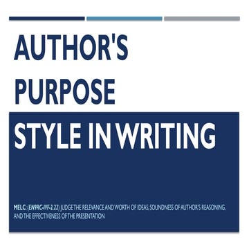 AUTHOR’S TECHNIQUE AND WRITING STYLE.pptx