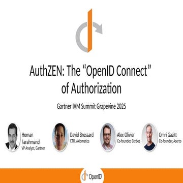 OpenID AuthZEN Overview - Gartner IAM 25