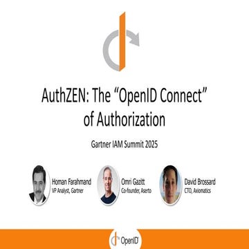 AuthZEN The OpenID Connect of Authorization - Gartner IAM EMEA 2025