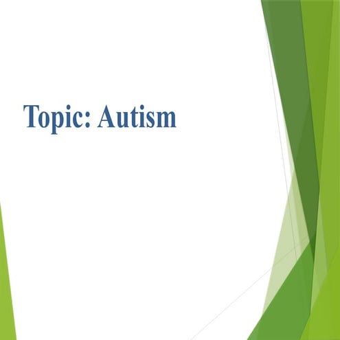 Autism spectrum disorder.pdf lecture notes | PDF