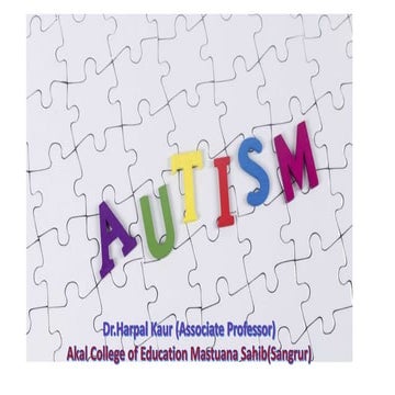 autism spectrum disorder and  types of autism