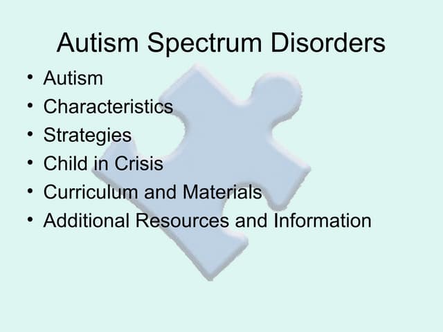 Autism Training Powerpoint | PPT
