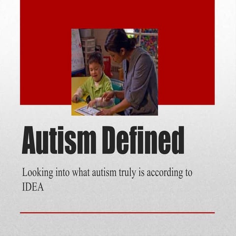 Autism defined 2