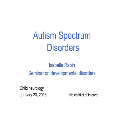 Medical ,dental manifestations and management of autism spectrum ...