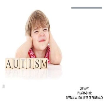 AUTISM SPECTRUM DISORDER: DEFINITION, ETIOLOGY, PATHOPHYSIOLOGY, DIAGNOSIS AN...