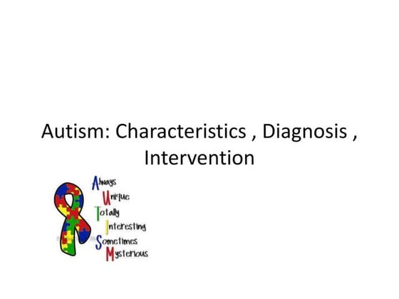 Overview of Autism Spectrum Disorder Detailed | PPTX