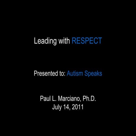 Autism speaks presentation