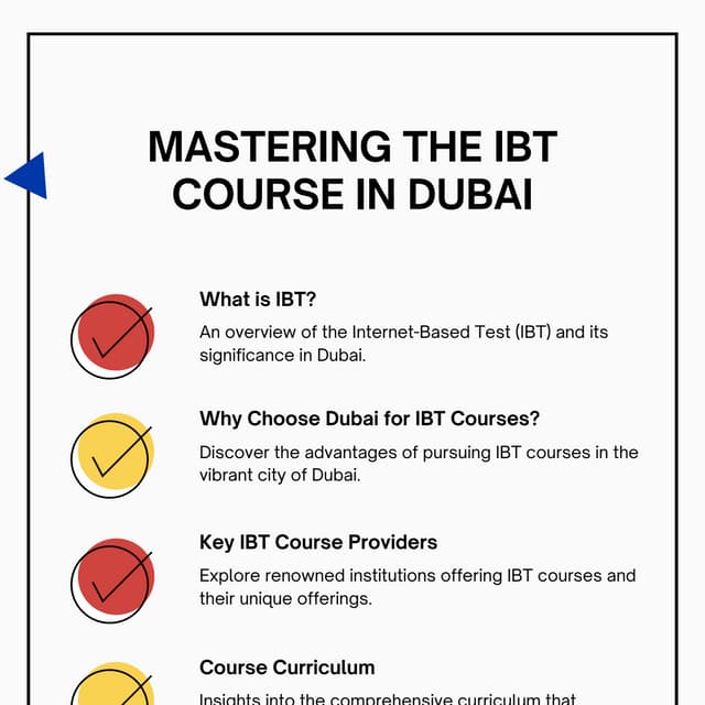 Unlock Success with Mastering the IBT Course in Dubai | Your Key to ...