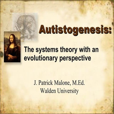 Early version of autistogenesis presentation - 