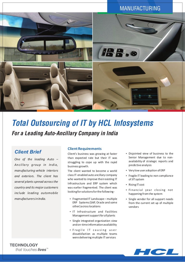 Leading Auto Ancillary Outsources Total IT
